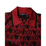 Dolce & Gabbana Red Cotton XOXO Collared Polo T-shirt TSH84558-46