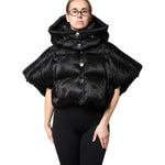 Dolce & Gabbana Black Padded Puffer Hooded Full Zip Cropped Jacket JKT41394-40