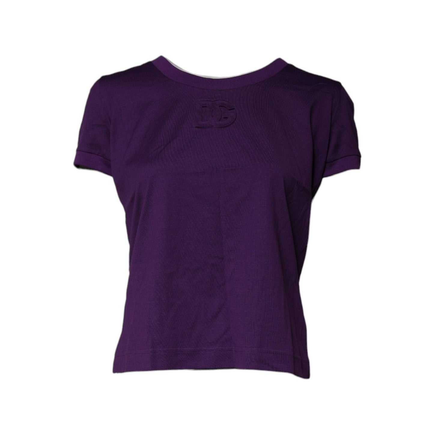 Dolce & Gabbana Violet Cotton Crewneck Short Sleeves T-shirt TSH87153-42