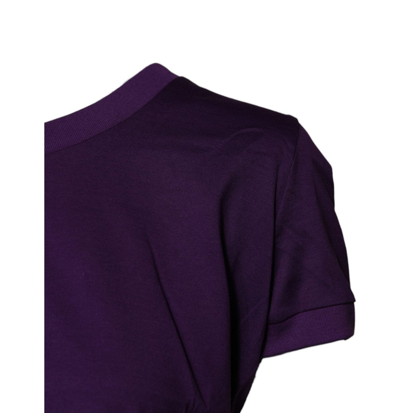 Dolce & Gabbana Violet Cotton Crewneck Short Sleeves T-shirt TSH87153-42