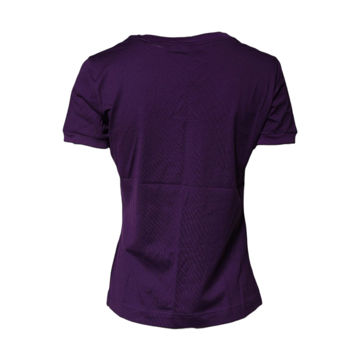 Dolce & Gabbana Violet Cotton Crewneck Short Sleeves T-shirt TSH87153-42