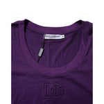 Dolce & Gabbana Violet Cotton Crewneck Short Sleeves T-shirt TSH87153-42