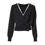 Dolce & Gabbana Grey Cashmere Deep V-neck Pullover Sweater TSH87158-40