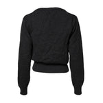 Dolce & Gabbana Grey Cashmere Deep V-neck Pullover Sweater TSH87158-40