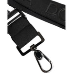 Dolce & Gabbana Black Stretch Polyester Rubberised DG Logo Keychain BEL9270