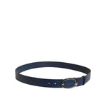 Dolce & Gabbana Blue Leather Classic Metal Logo Buckle Belt BEL9358-105