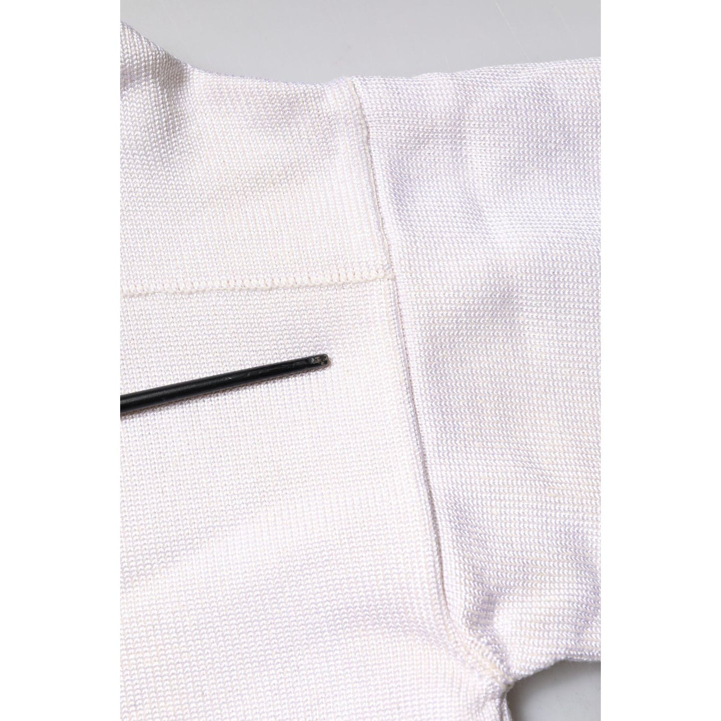 Jil Sander White Viscose Crew Neck Long Sleeves Pullover Sweater TSH878613-34