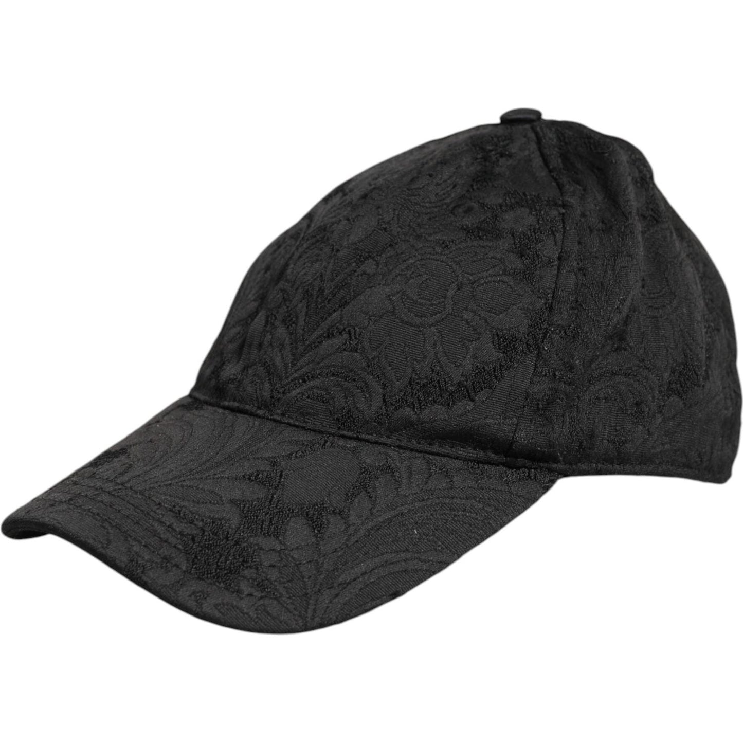 Dolce & Gabbana Black Floral Jacquard 6 Panels Baseball Cap Dolce & Gabbana Dark Slate Gray