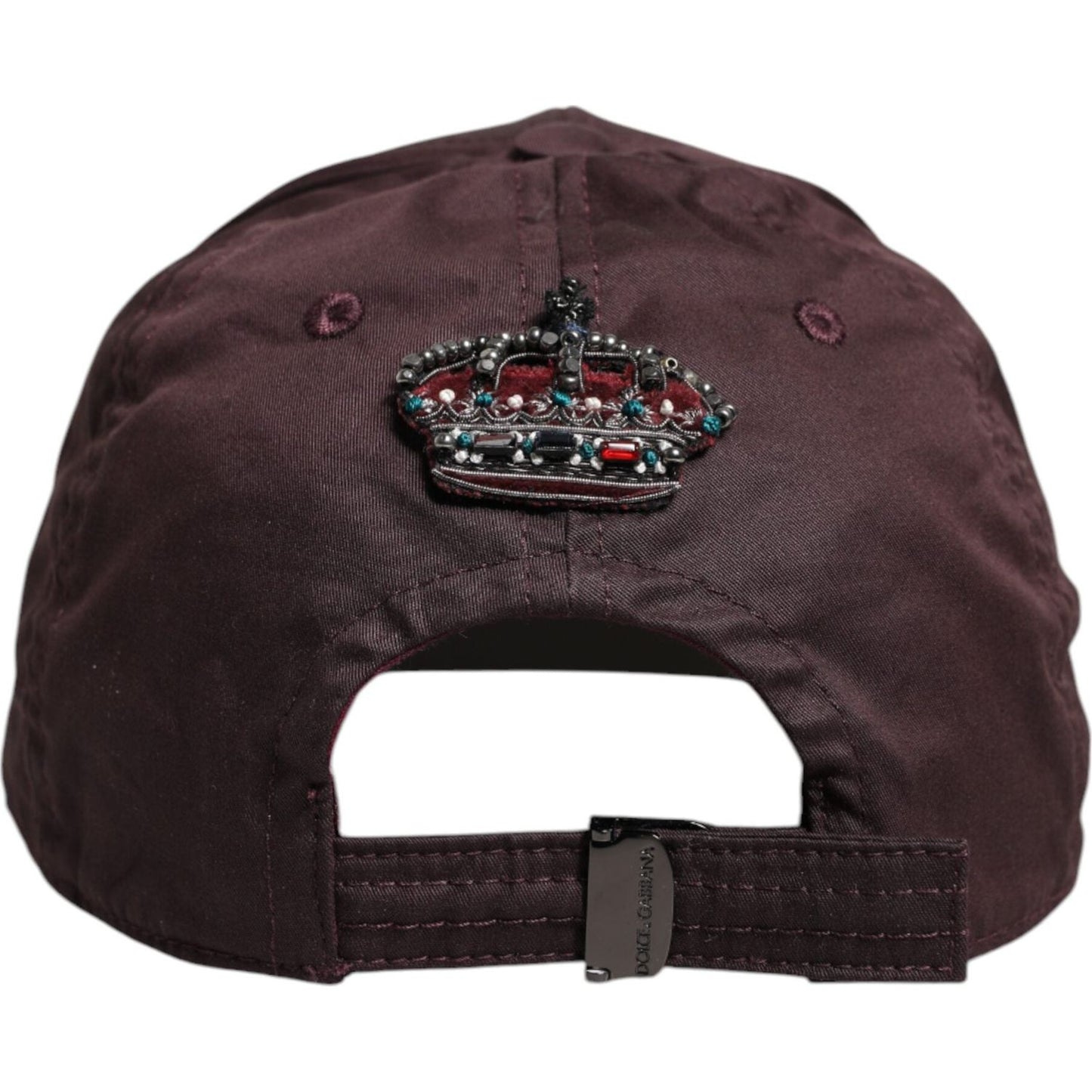 Dolce & Gabbana Brown Cotton DG Crown 6 Panels Baseball Cap Dolce & Gabbana Dark Slate Gray