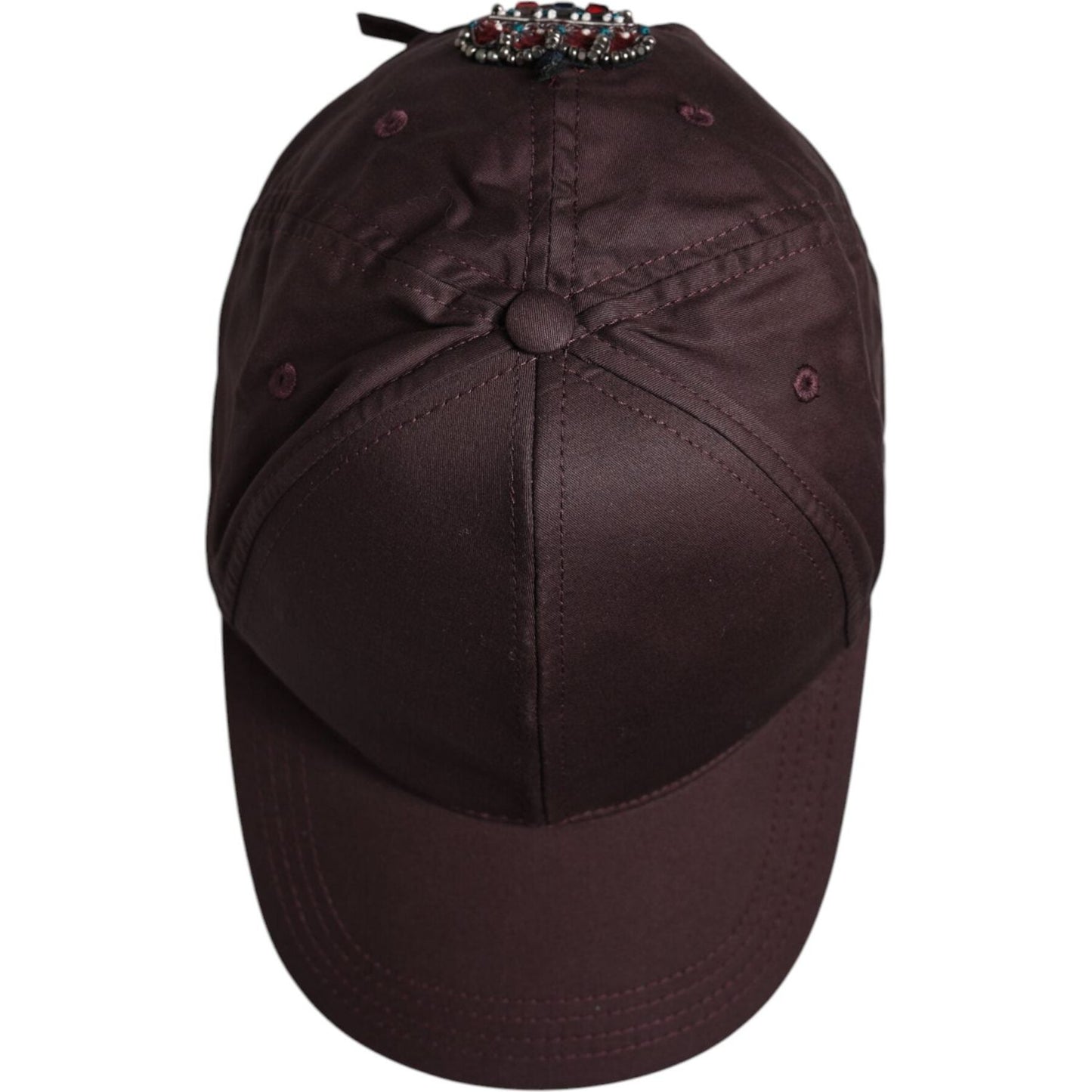 Dolce & Gabbana Brown Cotton DG Crown 6 Panels Baseball Cap Dolce & Gabbana Dark Slate Gray