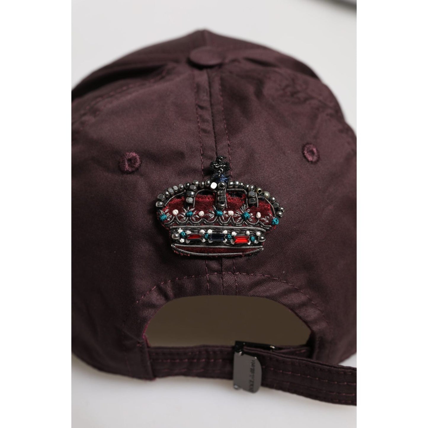 Dolce & Gabbana Brown Cotton DG Crown 6 Panels Baseball Cap Dolce & Gabbana Dark Slate Gray