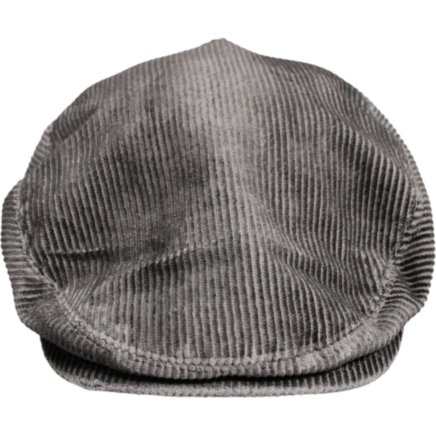 Dolce & Gabbana Gray Cotton Newsboy Capello Cabbie Hat Dolce & Gabbana Dim Gray