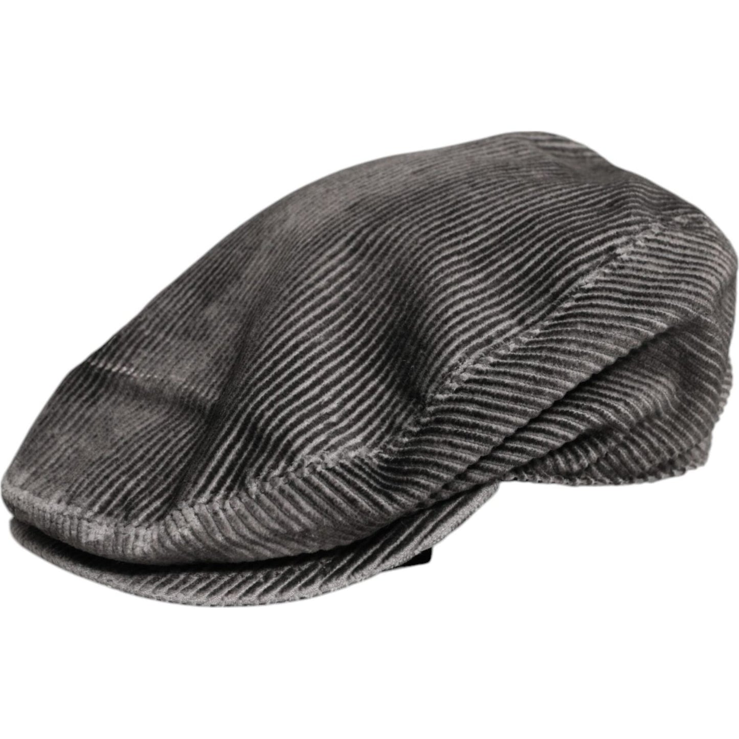 Dolce & Gabbana Gray Cotton Newsboy Capello Cabbie Hat Dolce & Gabbana Dark Slate Gray