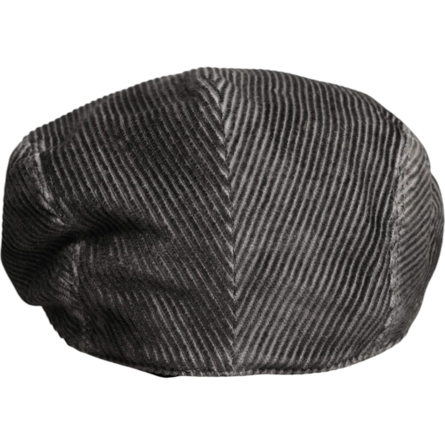 Dolce & Gabbana Gray Cotton Newsboy Capello Cabbie Hat Dolce & Gabbana Dark Slate Gray