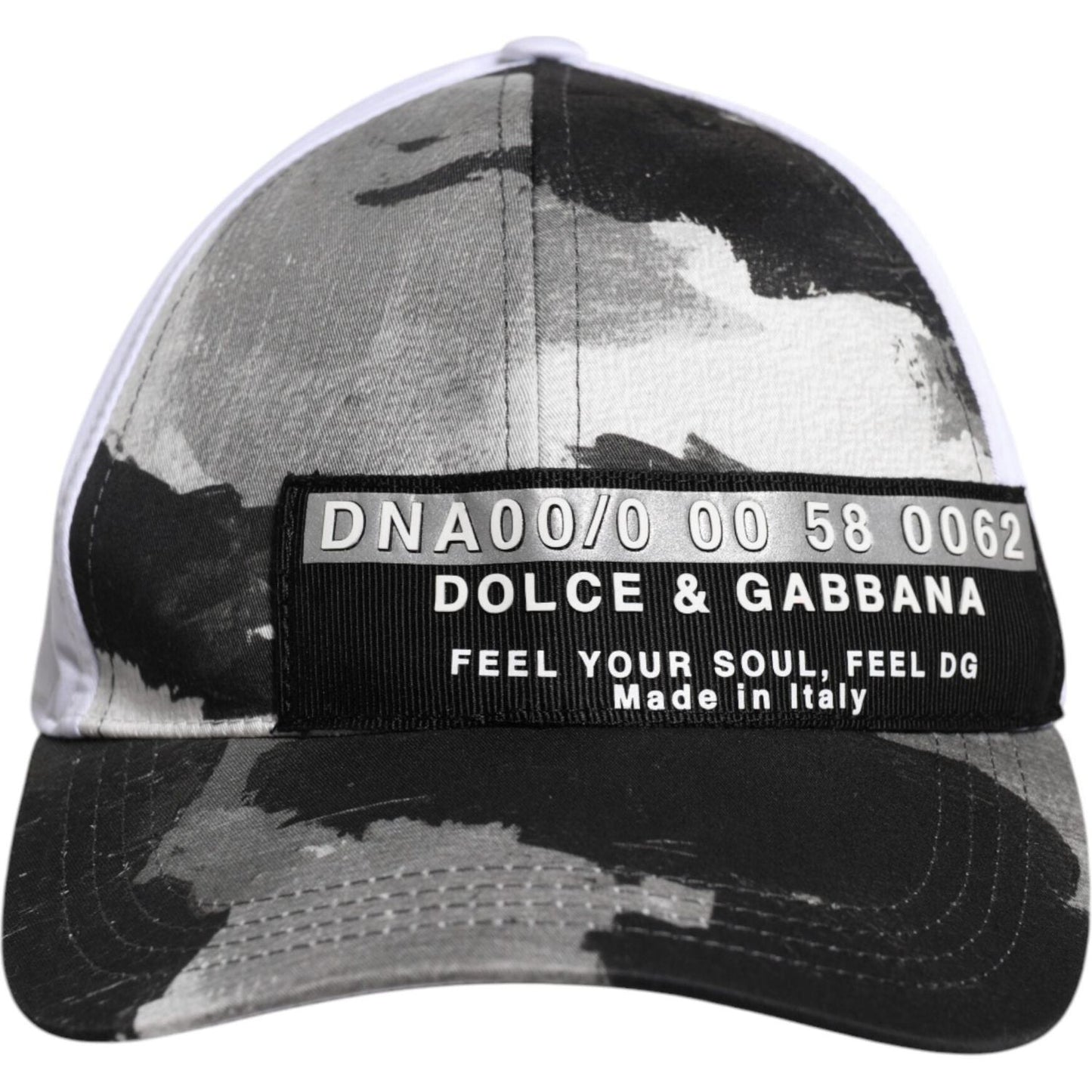 Dolce & Gabbana White Gray Camouflage 6 Panels Baseball Cap Dolce & Gabbana Dark Slate Gray