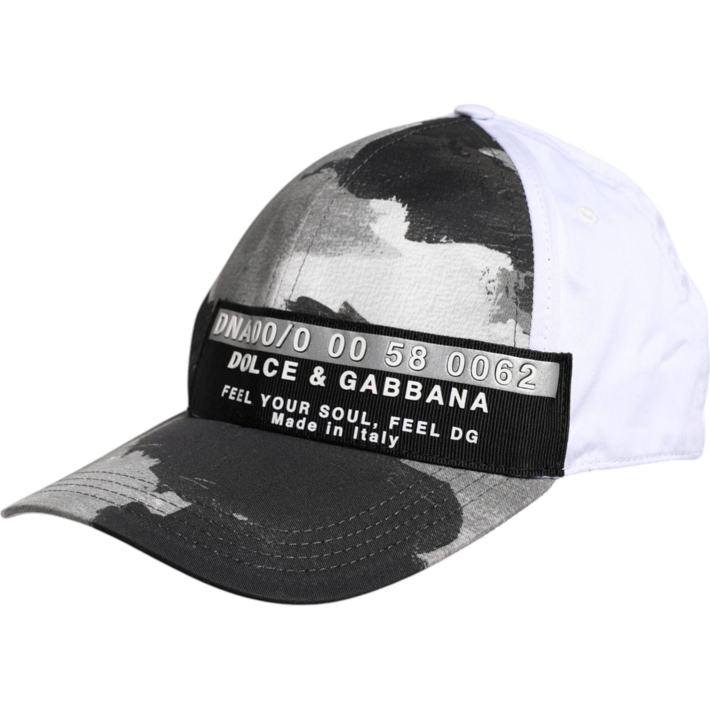Dolce & Gabbana White Gray Camouflage 6 Panels Baseball Cap Dolce & Gabbana Lavender