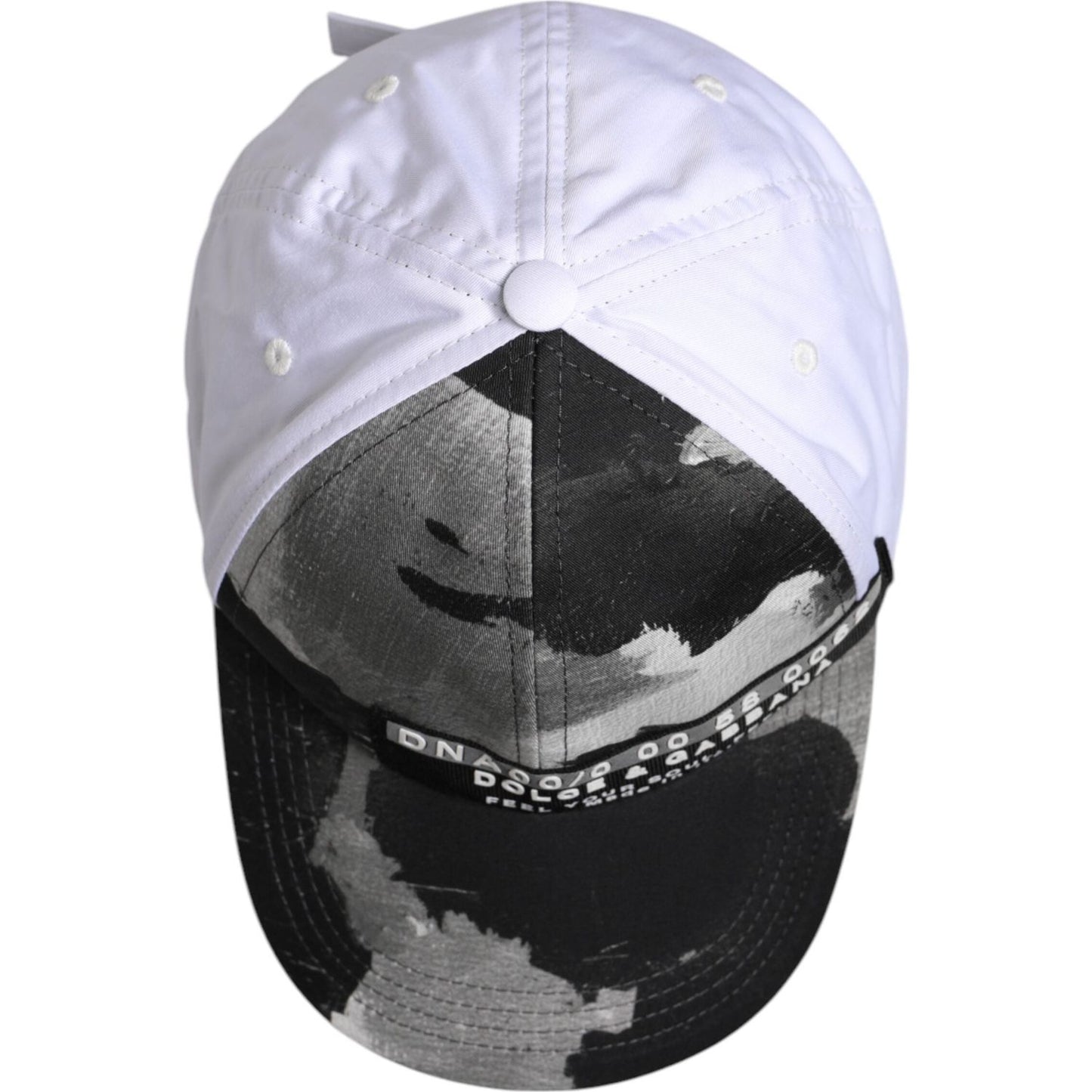 Dolce & Gabbana White Gray Camouflage 6 Panels Baseball Cap Dolce & Gabbana Dark Slate Gray