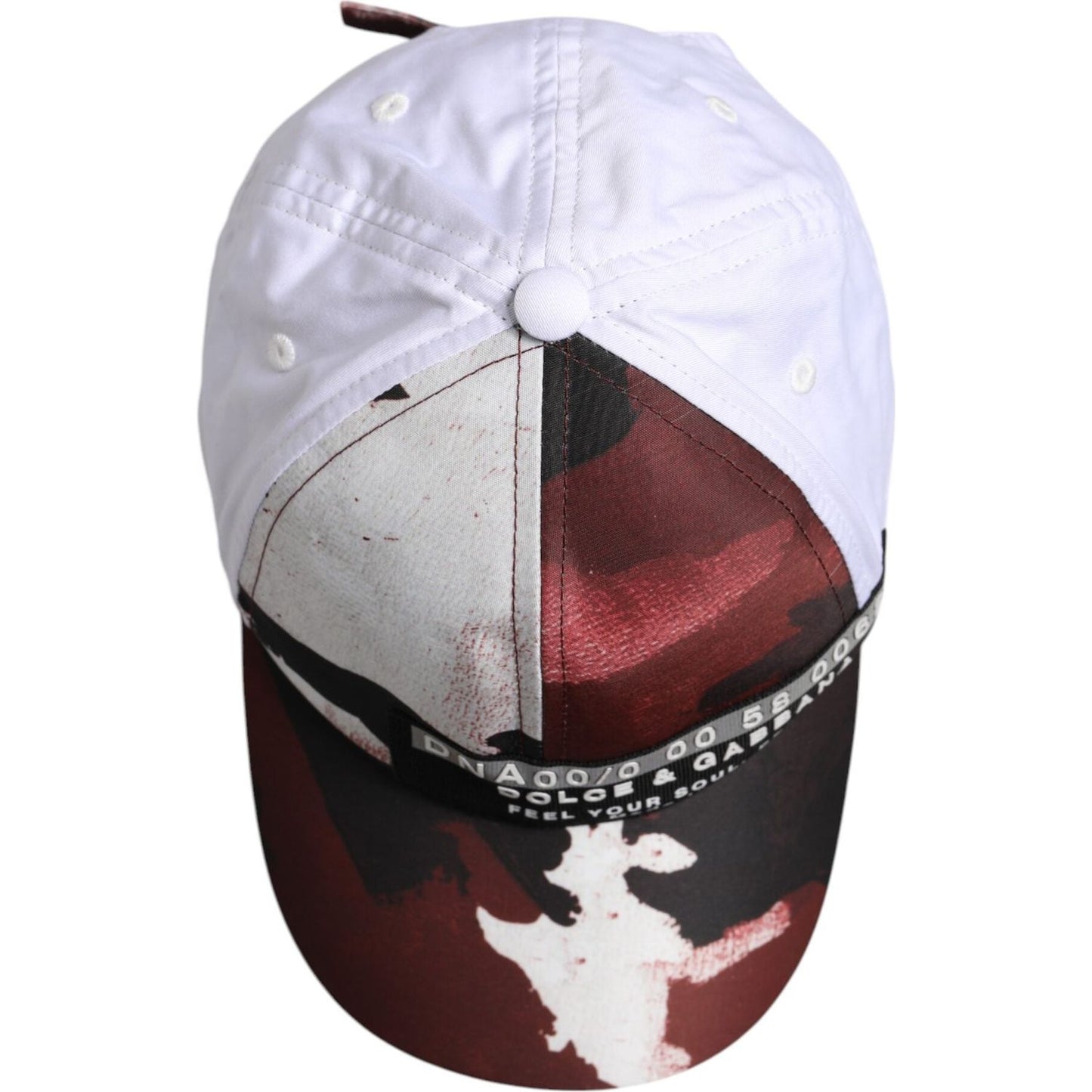 Dolce & Gabbana White Camouflage Print 6 Panels Baseball Cap Dolce & Gabbana Light Gray