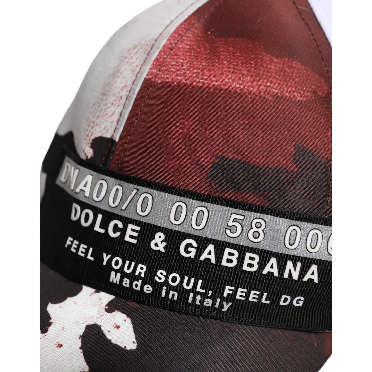 Dolce & Gabbana White Camouflage Print 6 Panels Baseball Cap Dolce & Gabbana Dark Slate Gray