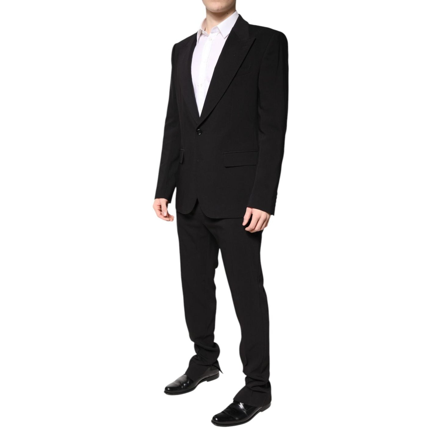 Dolce & Gabbana Black Cotton Single Breasted 2 Piece Suit KOS2300-54