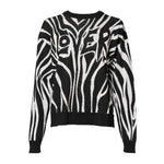 Dolce & Gabbana Black White Print Women Pullover Sweater THS90379-40