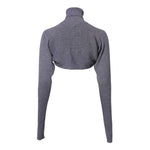 Dolce & Gabbana Gray Wool Knit Turtleneck Cropped Top Sweater TSH90383-40