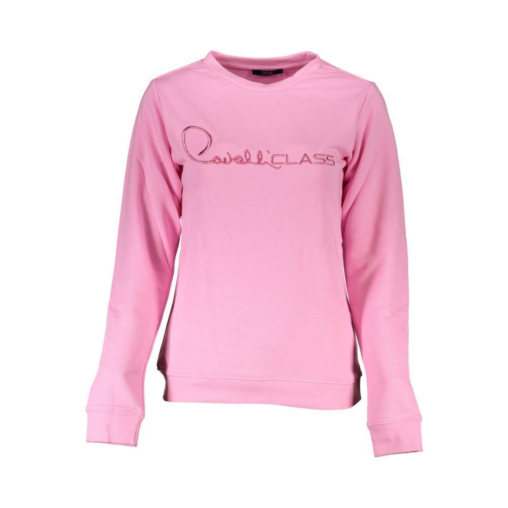 Cavalli Class Pink Cotton Sweater 1728,67403481248,Cavalli Class,Clothing,New with tags,Pink,Sweaters - Women - Clothing,Women,Women - Clothing,XXL Cavalli Class CA-26821-XXL