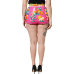 Dolce & Gabbana Pink Printed High Waist Hot Pants Shorts 1728,67345645728,Clothing,Dolce & Gabbana,IT38 | XS,IT42|M,IT44 | L,Material: 100% Cotton,New with tags,Pink,Shorts - Women - Clothing,Women,Women - Clothing Dolce & Gabbana PAN76315-38