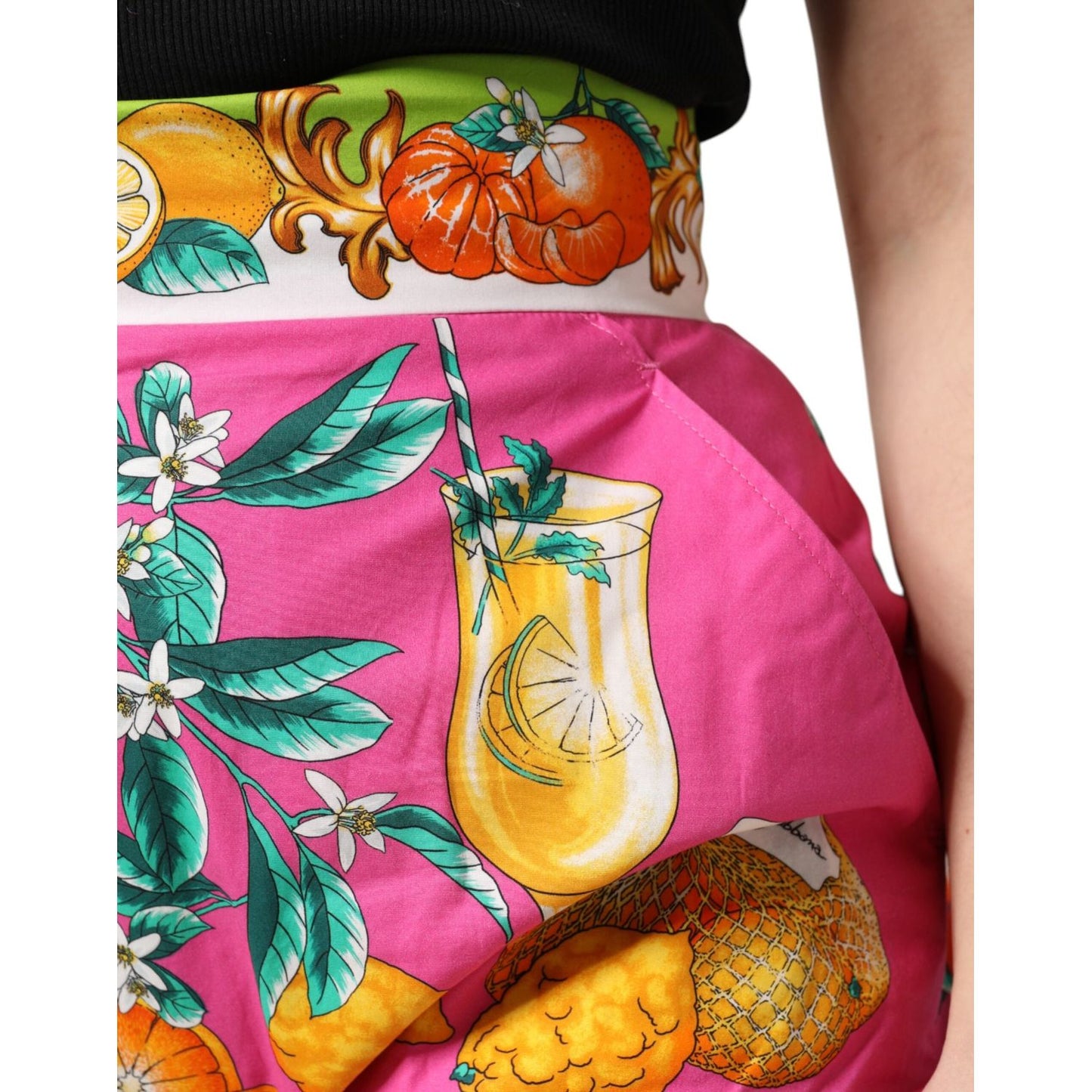 Dolce & Gabbana Pink Printed High Waist Hot Pants Shorts 1728,67345645728,Clothing,Dolce & Gabbana,IT38 | XS,IT42|M,IT44 | L,Material: 100% Cotton,New with tags,Pink,Shorts - Women - Clothing,Women,Women - Clothing Dolce & Gabbana PAN76315-38