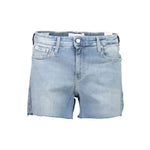 Calvin Klein Light Blue Cotton Women Shorts CA-21385-W25