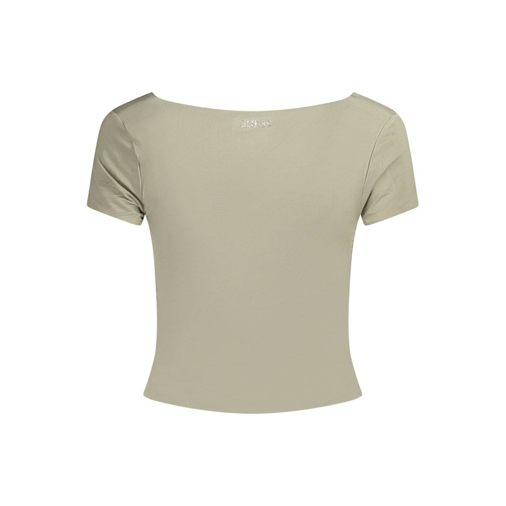 Guess Jeans Green Modal Tops & T-Shirt GU-35564-S