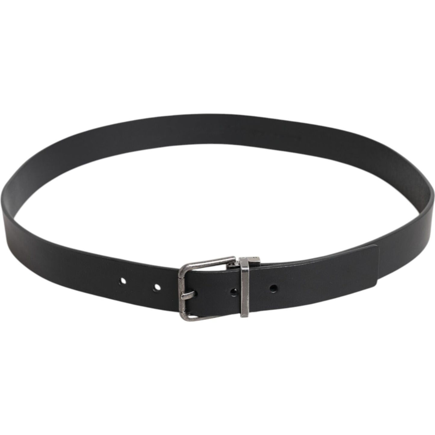 Dolce & Gabbana Black Classic Leather Metal Buckle Belt BEL9437-95