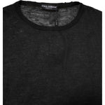 Dolce & Gabbana Black Polyester Crew Neck Pullover Sweater TSH90536-52