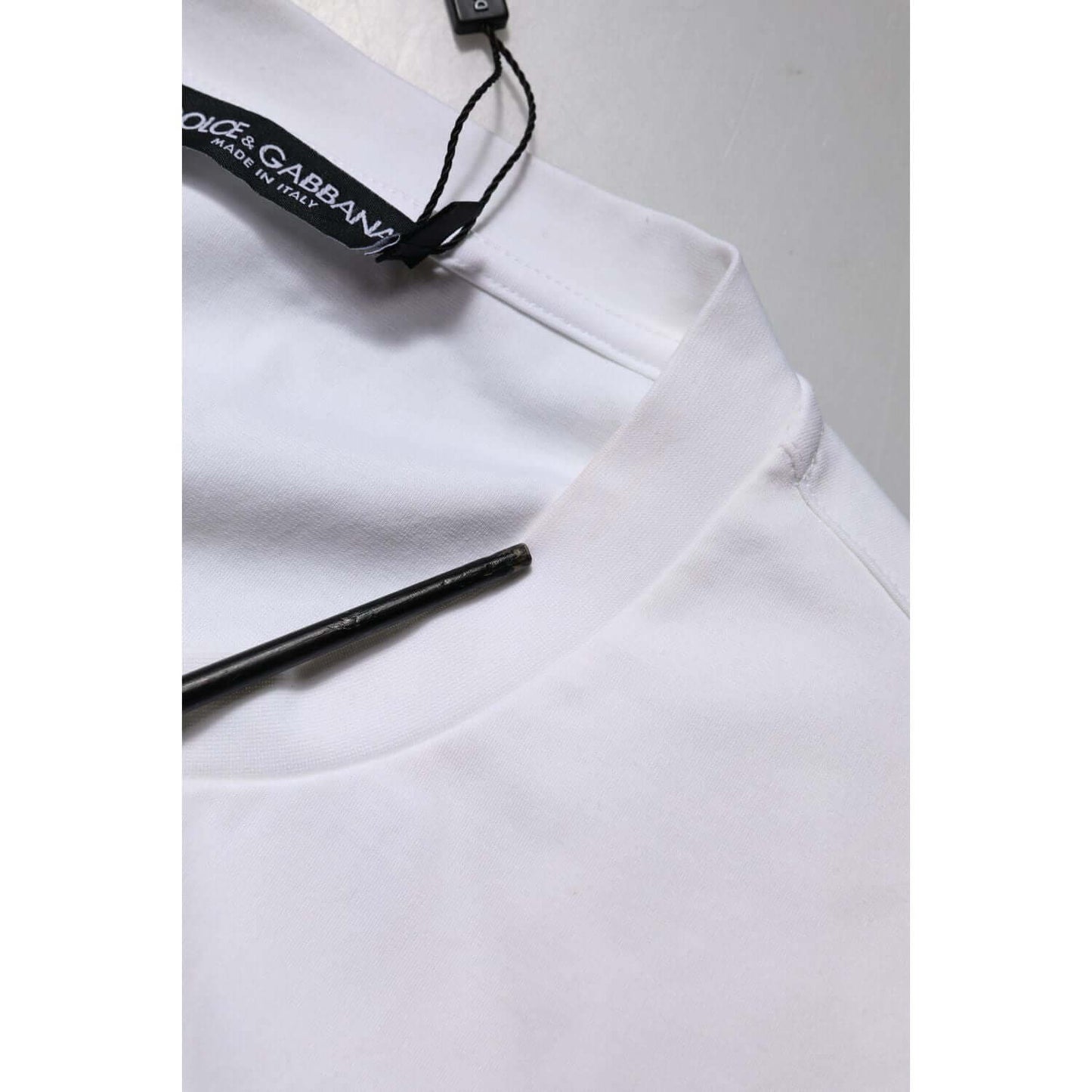 Dolce & Gabbana White Logo Embellish Short Sleeves T-shirt TSH90642-52