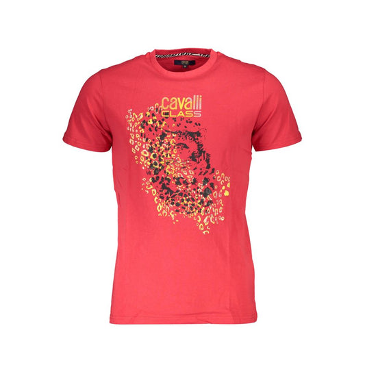 Cavalli Class Red Cotton Men T-Shirt