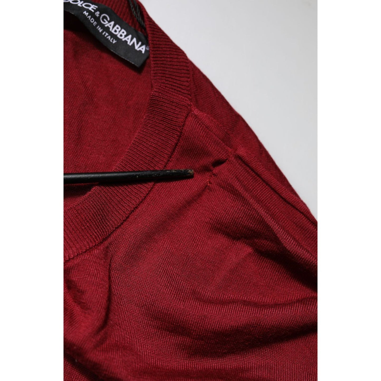 Dolce & Gabbana Maroon Cashmere Crew Neck Sweatshirt Sweater TSH90529-54