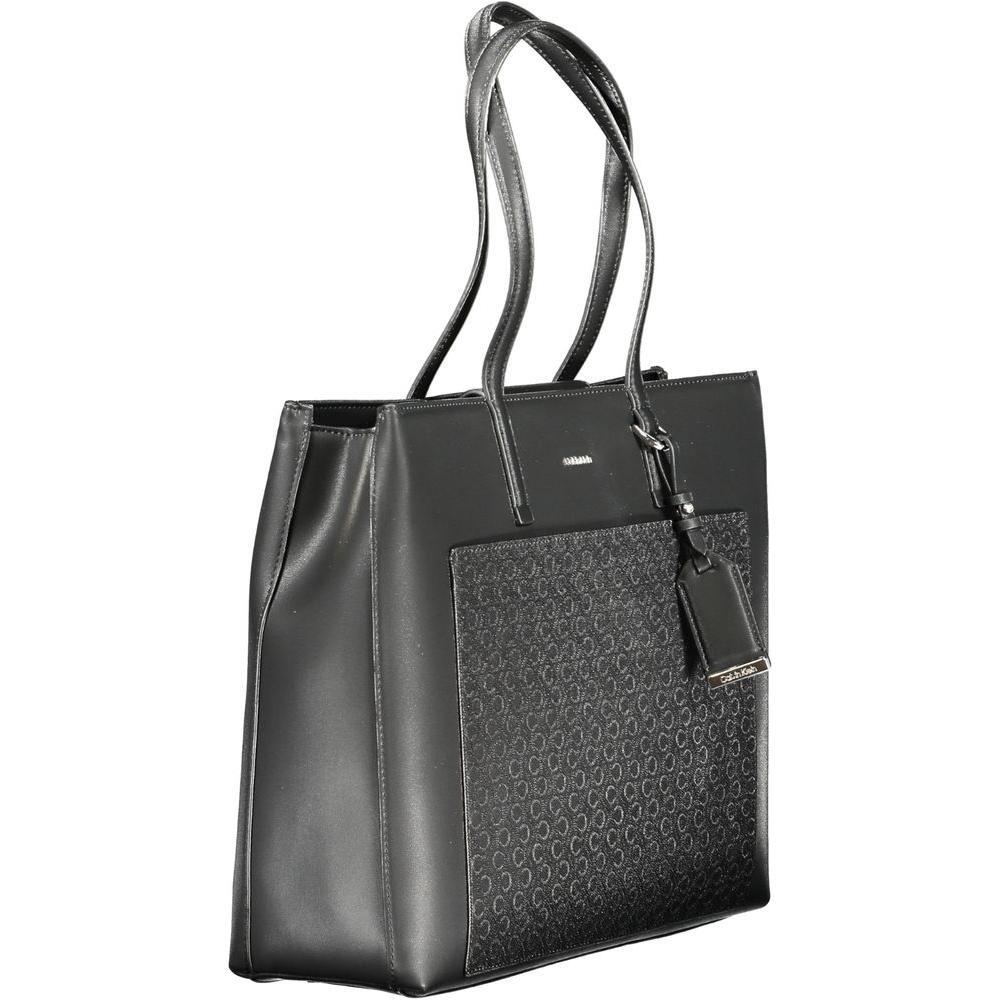 Calvin Klein Black Polyester Women Handbag CA-36297