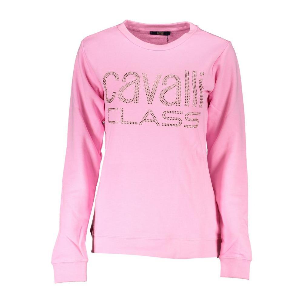 Cavalli Class Pink Cotton Sweater 1728,67403481248,Cavalli Class,Clothing,New with tags,Pink,Sweaters - Women - Clothing,Women,Women - Clothing,XS Cavalli Class CA-26737-XS
