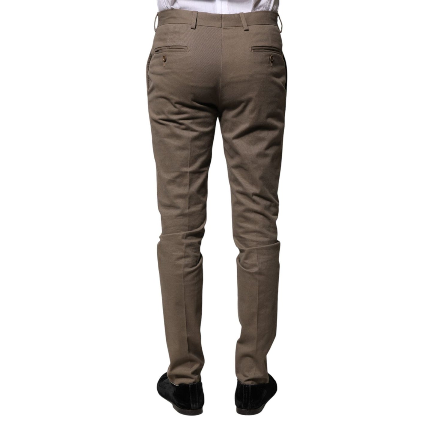 BENCIVENGA Brown Cotton Tapered Formal Dress Pants PAN76275-46