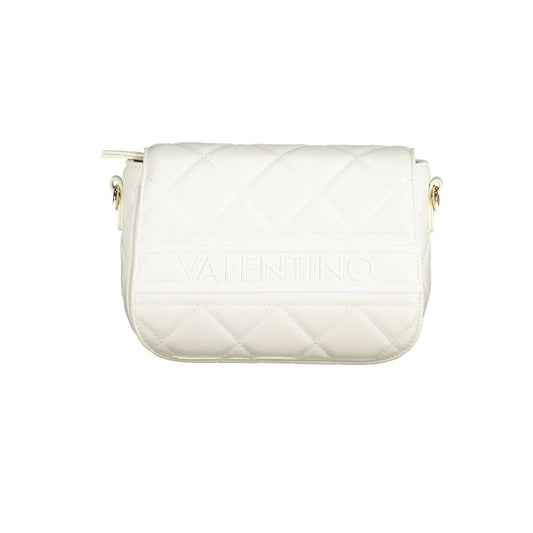 Mario Valentino White Polyethylene Women Handbag with quilted design and removable strap