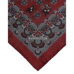 Dolce & Gabbana Maroon Monkey Print Silk Square Foulard Scarf MS7252