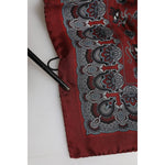 Dolce & Gabbana Maroon Monkey Print Silk Square Foulard Scarf MS7252