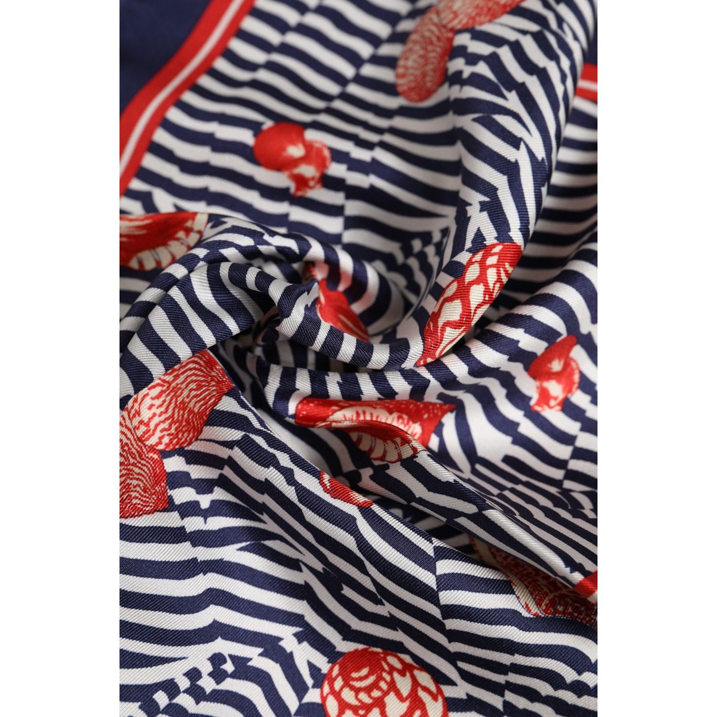 Dolce & Gabbana Multicolor Seashells Square Men Foulard Scarf MS7261