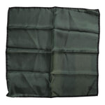 Dolce & Gabbana Green DG Crown Silk Square Men Foulard Scarf MS7282