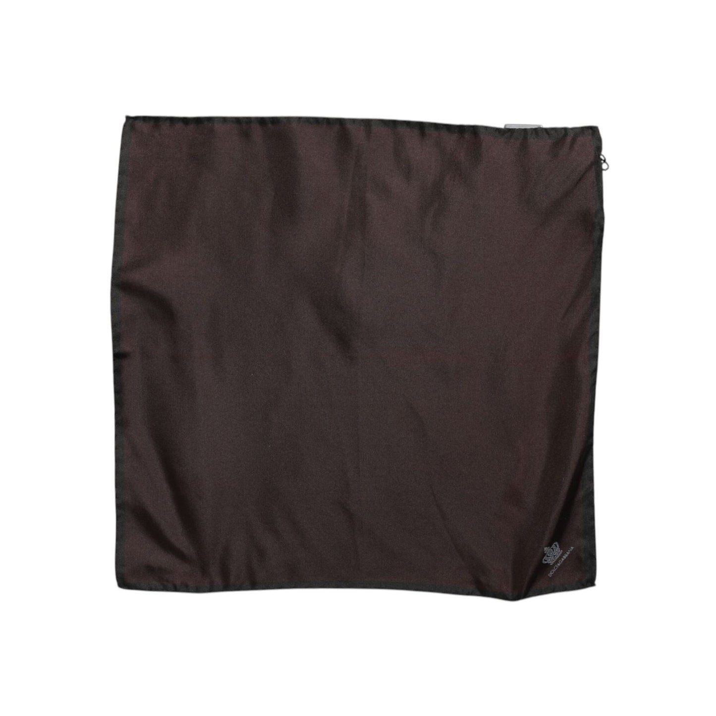 Dolce & Gabbana Brown DG Crown Silk Square Men Foulard Scarf MS7299
