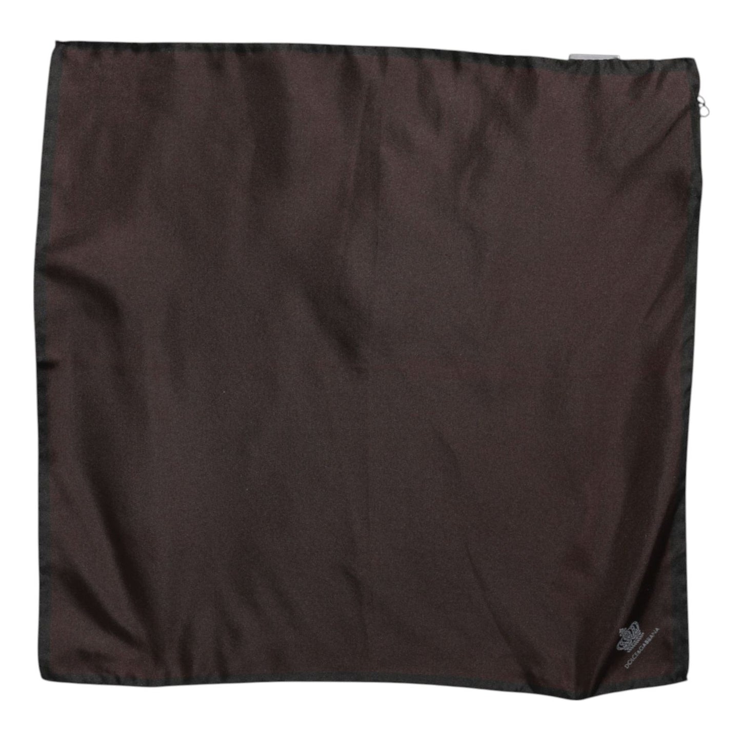 Dolce & Gabbana Brown DG Crown Silk Square Men Foulard Scarf MS7299