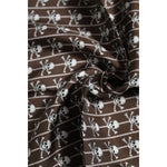 Dolce & Gabbana Brown Skull Silk Square Men Foulard Scarf MS7332