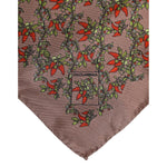Dolce & Gabbana Brown Chili Print Silk Square Foulard Scarf MS7336