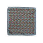Dolce & Gabbana Gray Chilis Silk Square Men Foulard Scarf MS7340