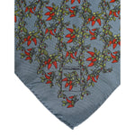 Dolce & Gabbana Gray Chilis Silk Square Men Foulard Scarf MS7340